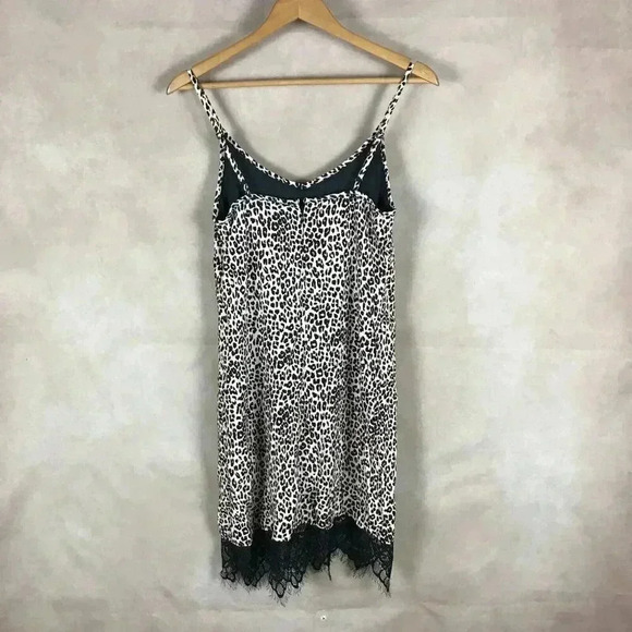 Animal Printed Lace-Trim Slip Dress NWT Size SMALL - Picture 6 of 11